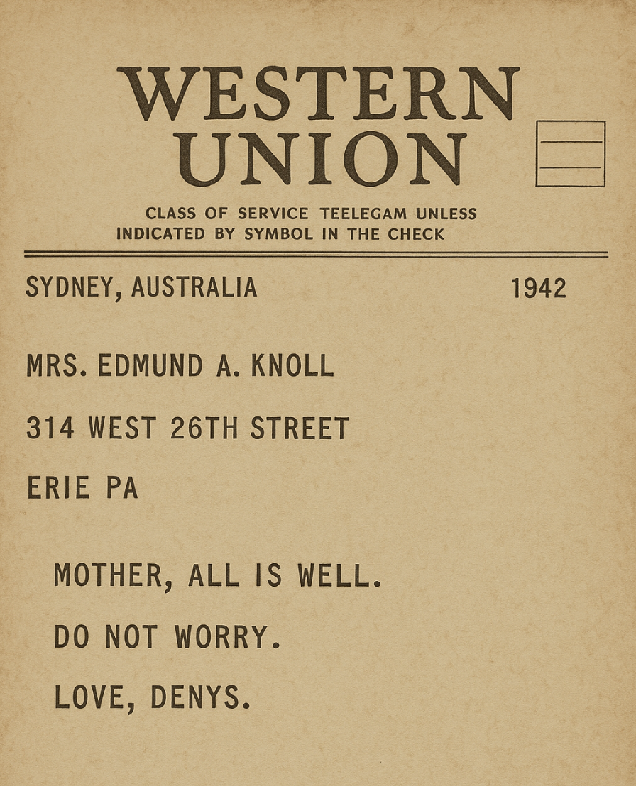 A mockup of what the telegram would look like